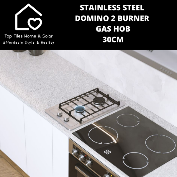 Stainless Steel Domino 2 Burner Gas Hob - 30cm