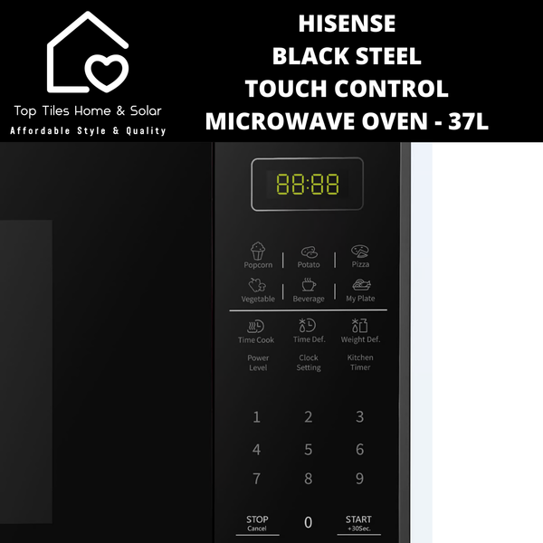 Hisense Black Steel Touch Control Microwave Oven - 37L