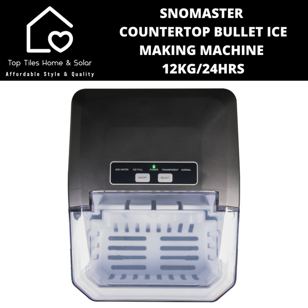 SnoMaster Countertop Bullet Ice Making Machine - 12kg/24Hrs