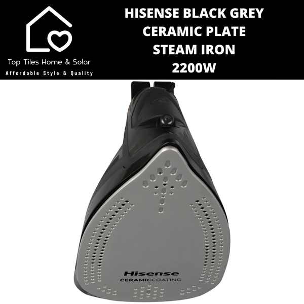 Hisense Black Grey Ceramic Plate Steam Iron - 2200W
