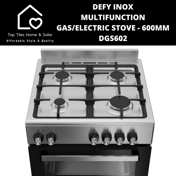 Defy Inox Multifunction Gas/Electric Stove - 600mm DGS602