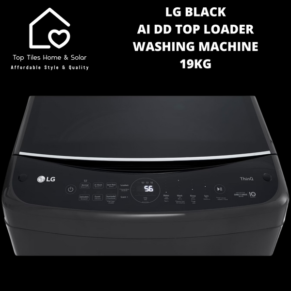 LG Black AI DD Top Loader Washing Machine - 19kg