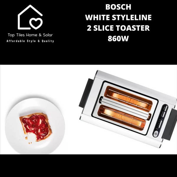 Bosch White StyleLine 2 Slice Toaster - 860W