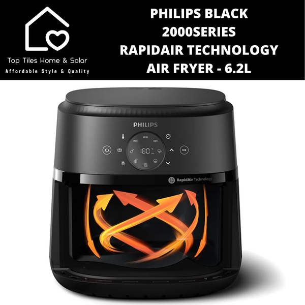 Philips Black 2000Series RapidAir Technology Air Fryer - 6.2L