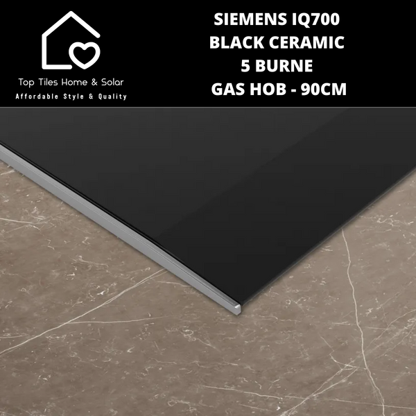 Siemens iQ700 - Black Ceramic 5 Burner Gas Hob - 90cm