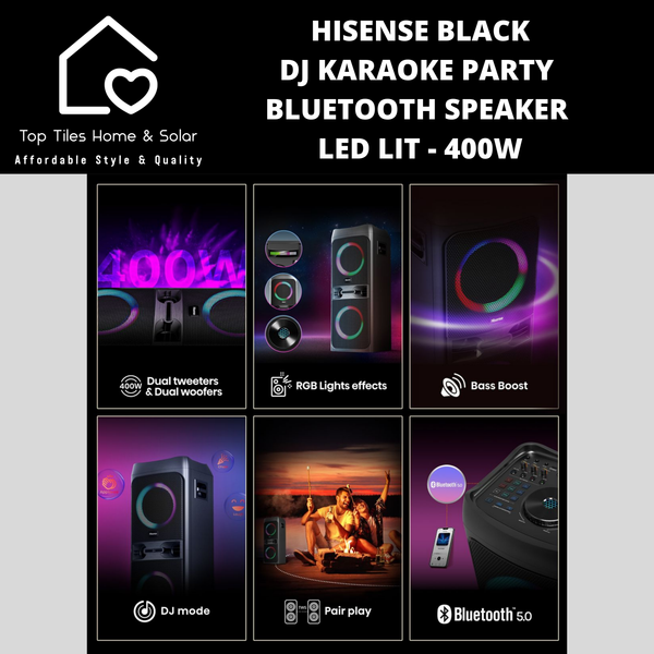 Hisense DJ Karaoke Party Bluetooth Speaker LED Lighting - 400W