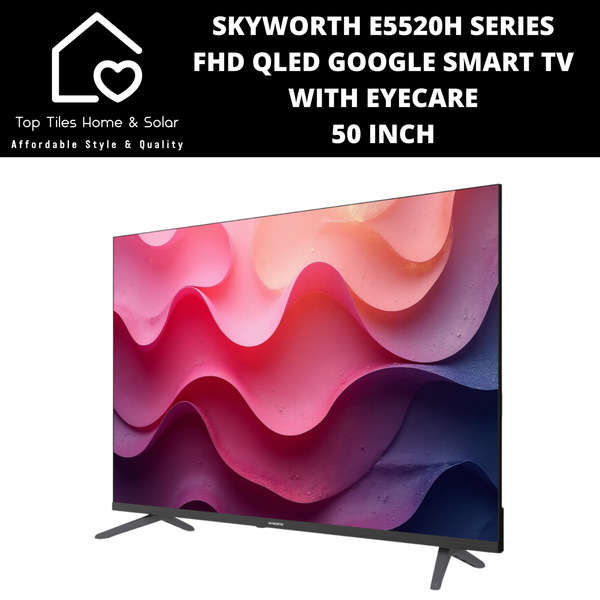 Skyworth E5520H Series FHD QLED Google Smart TV with EyeCare - 50 Inch