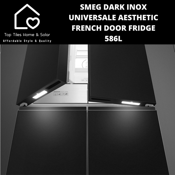 Smeg Dark Inox Universale Aesthetic French Door Fridge - 586L