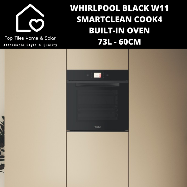Whirlpool Black W11 SmartClean Cook4 Built-In Oven 73L - 60cm