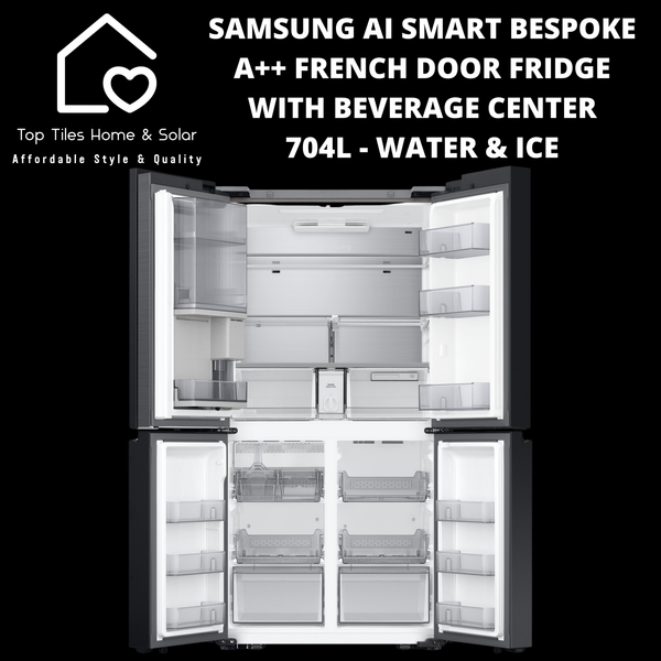 Samsung AI Smart Bespoke A++ French Door Fridge with Beverage Center - 704L