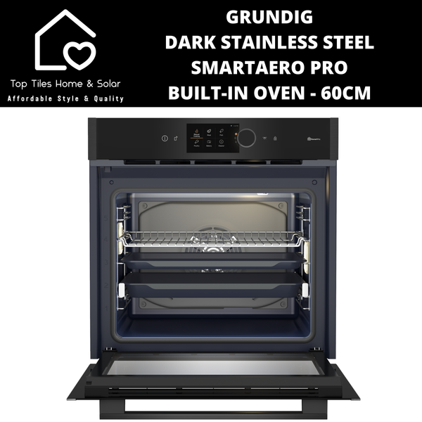 Grundig Dark Stainless Steel SmartAero Pro Built-in Oven - 60cm