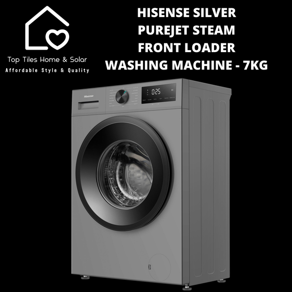 Hisense Silver PureJet Steam Front Loader Washing Machine - 7kg