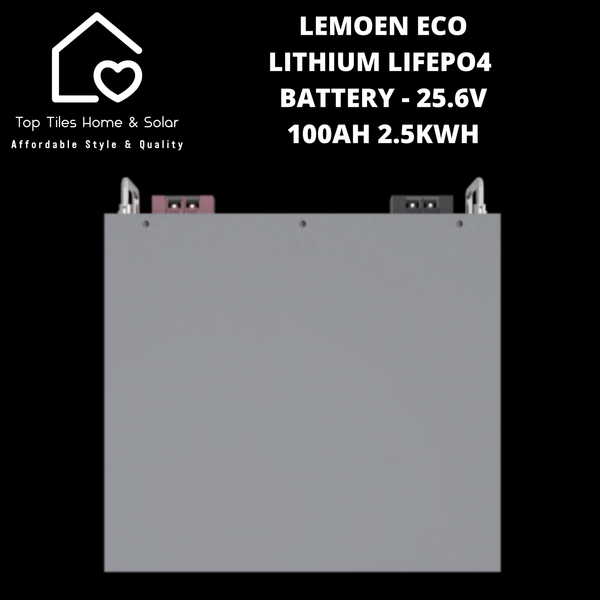 Lemoen Eco Lithium LiFePo4 Single Solar Battery Module - 25.6V 100Ah 2.5kWh