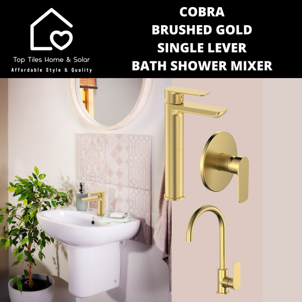 Cobra Brushed Gold Single Lever Bath Shower Mixer