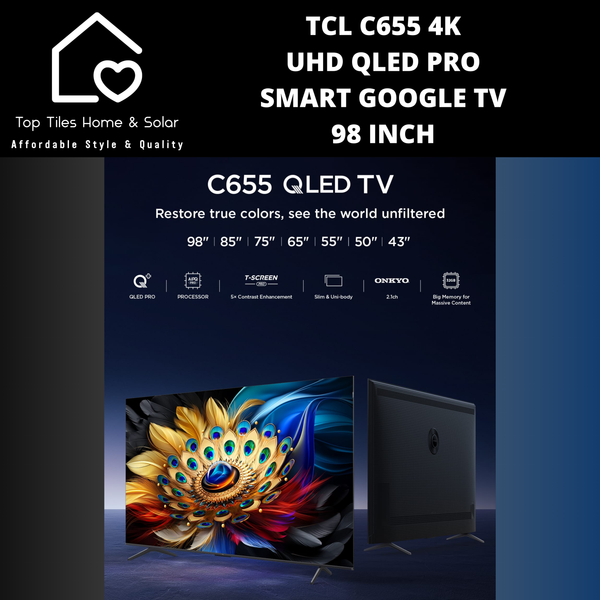 TCL C655 4K UHD QLED PRO Smart Google TV - 98 Inch