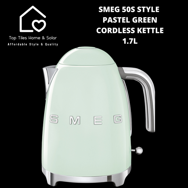 Smeg 50s Style Pastel Green Cordless Kettle - 1.7L