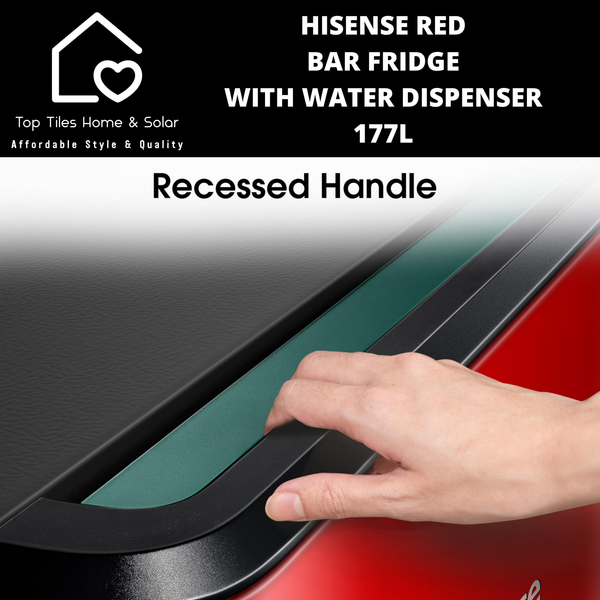 Hisense Red Bar Fridge with Water Dispenser - 177L