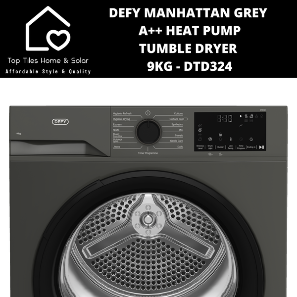 Defy Manhattan A++ Grey Heat Pump Tumble Dryer - 9kg DTD324