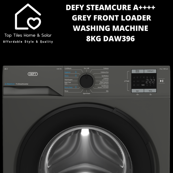 Defy SteamCure A+++ Grey Front Loader Washing Machine - 8kg DAW396