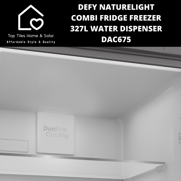 Defy NatureLight Combi Fridge Freezer - 327L Water Dispenser DAC675