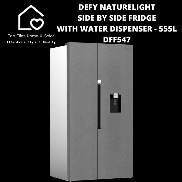 Defy NatureLight Side By Side Fridge with Water Dispenser - 555L DFF547
