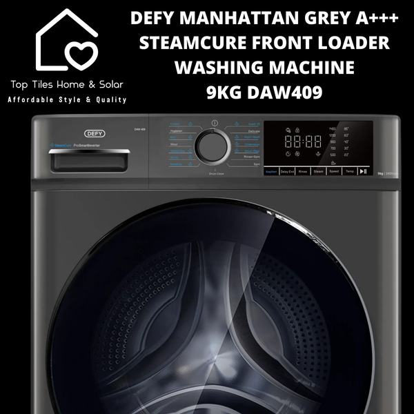 Defy Manhattan Grey A+++ SteamCure Front Loader Washing Machine - 9kg DAW409