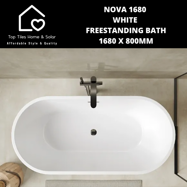 Nova 1680 White Freestanding Bath - 1680 x 800mm