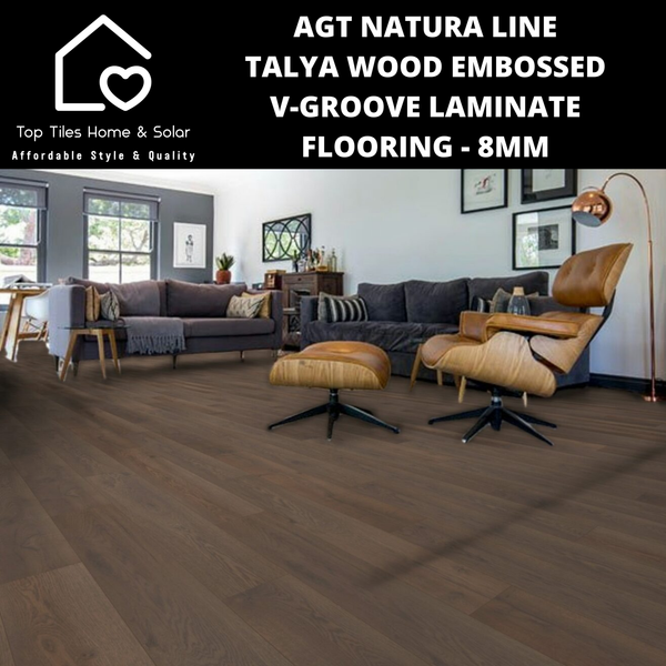 AGT Natura Line Talya Wood Embossed V-Groove Laminate Flooring - 8mm