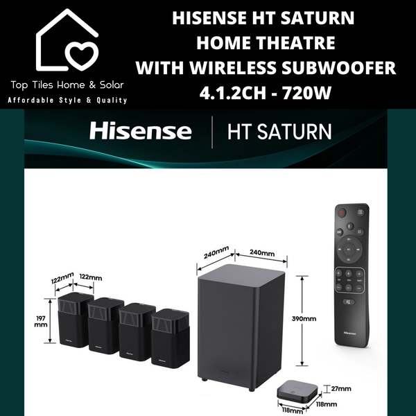 Hisense HT Saturn Home Theatre with Wireless Subwoofer 4.1.2Ch - 720W