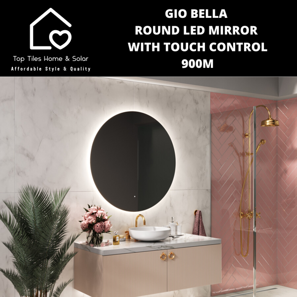 Gio Bella Round LED Mirror with Touch Control - 900mm