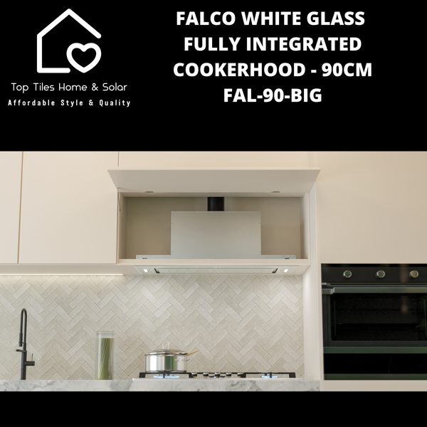 Falco White Glass Fully Integrated Cookerhood - 90cm FAL-90-BIG