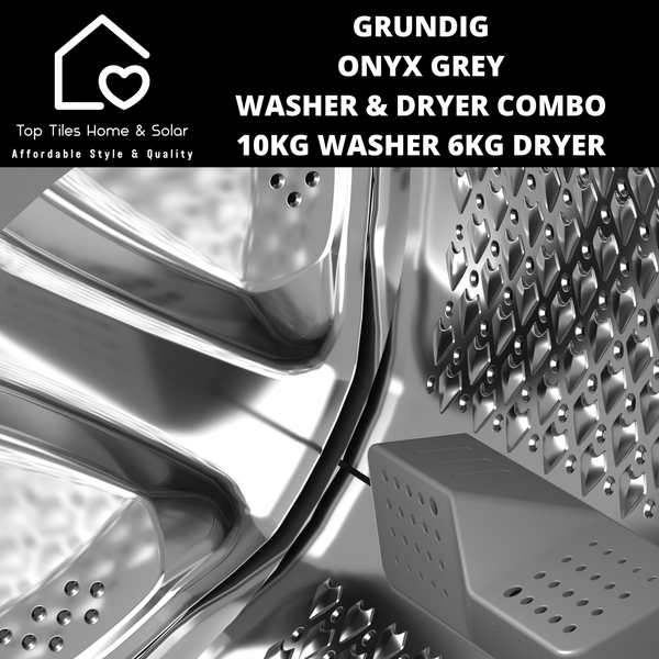 Grundig Onyx Grey Washer & Dryer Combo -  10kg Washer 6kg Dryer