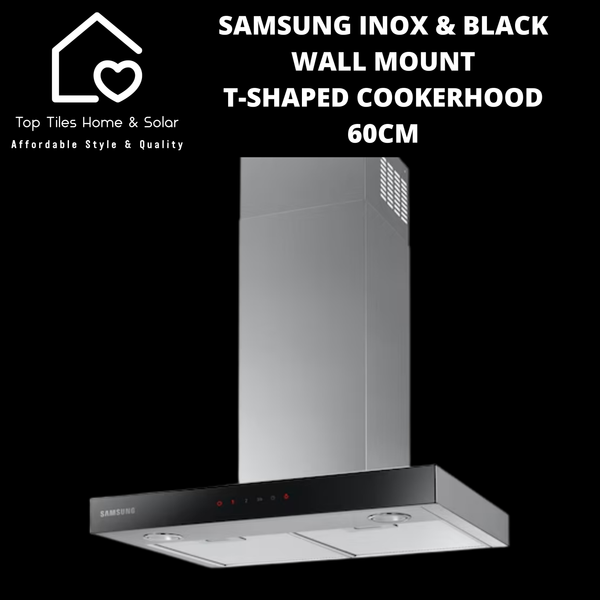Samsung Inox & Black Wall Mount T Shaped Cookerhood - 60cm