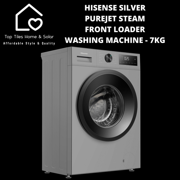 Hisense Silver PureJet Steam Front Loader Washing Machine - 7kg