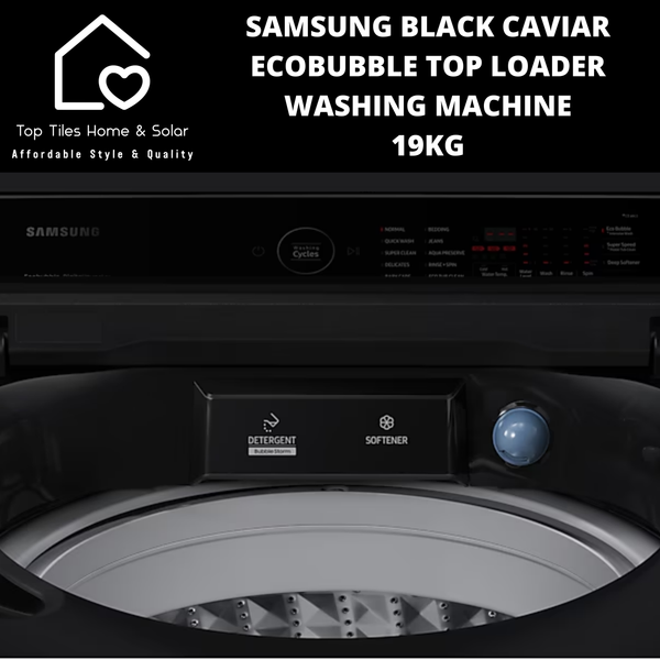 Samsung Black Caviar EcoBubble Top Loader Washing Machine - 19kg