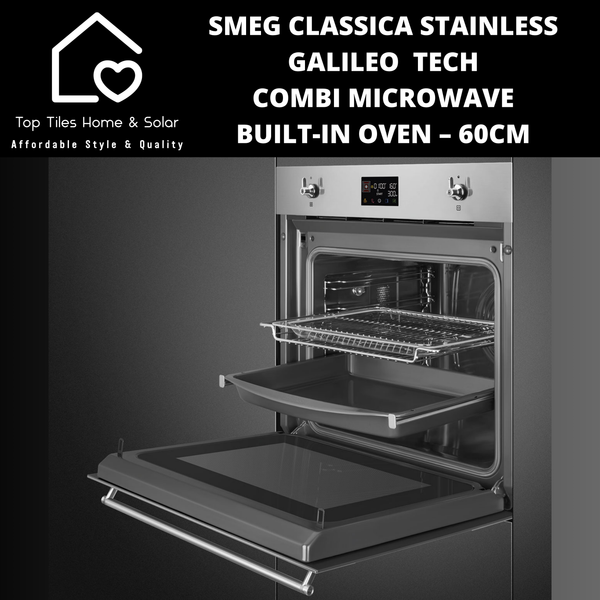 Smeg Classica Stainless Galileo Tech Combi Microwave Built-in Oven – 60cm