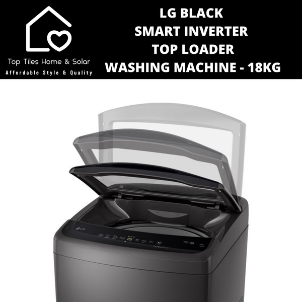 LG Black Smart Inverter Top Loader Washing Machine - 18kg