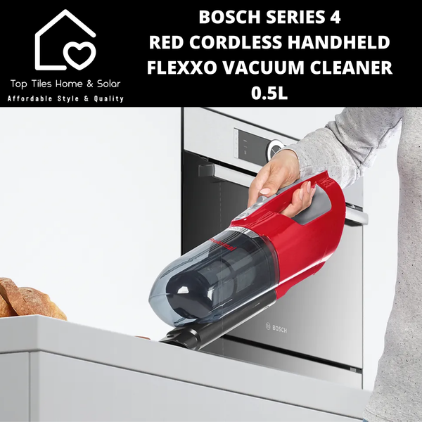 Bosch Series 4 - Red Cordless Handheld Flexxo Vacuum Cleaner - 0.5L