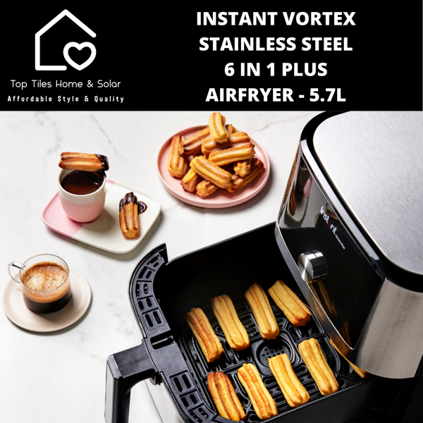 Instant Vortex Stainless Steel 6 in 1 Plus Airfryer - 5.7L