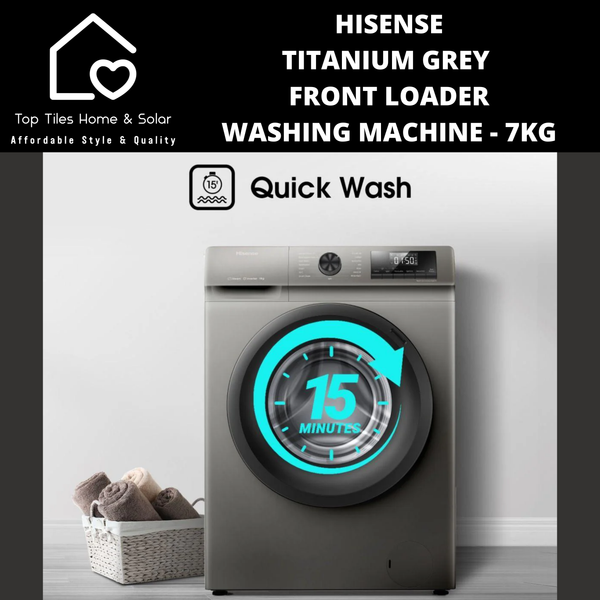Hisense Titanium Grey Front Loader Washing Machine - 7kg