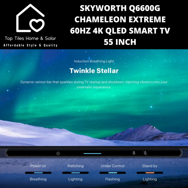 Skyworth Q6600G Chameleon Extreme 60Hz 4K QLED Smart TV - 55 Inch