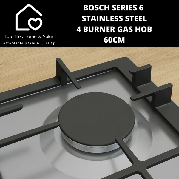Bosch Series 6 - Stainless Steel 4 Burner Gas Hob - 60cm