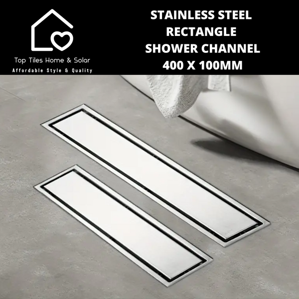 Stainless Steel Rectangle Shower Channel - 400 x 100mm
