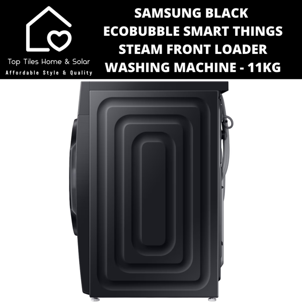Samsung Black EcoBubble Steam Smart Things Front Loader Washing Machine - 11kg