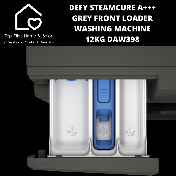 Defy SteamCure A+++ Grey Front Loader Washing Machine - 12kg DAW398