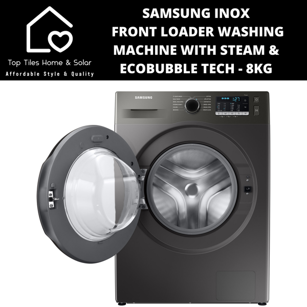 Samsung Front Loader Washing Machine with Steam & EcoBubble Tech - 8kg