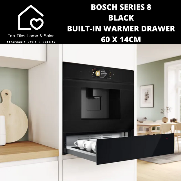Bosch Series 8 - Black Built-In Warmer Drawer - 60 x 14cm