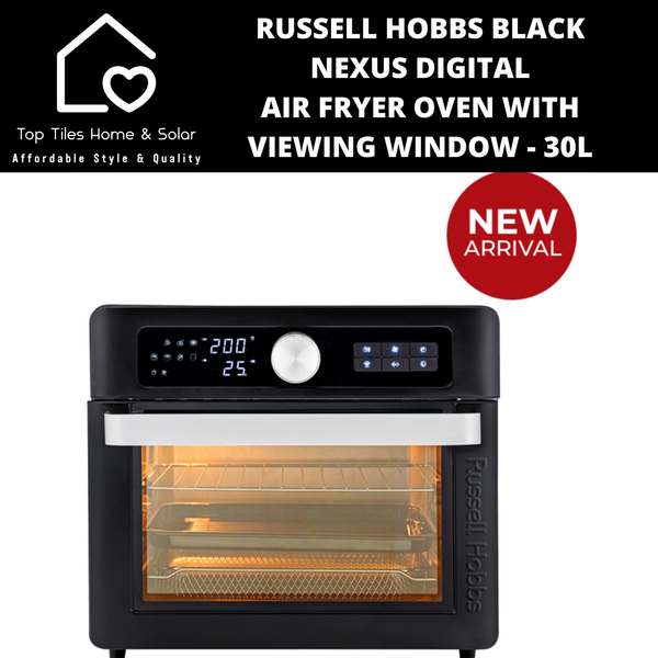 Russell Hobbs Black Nexus Digital Air Fryer Oven with Viewing Window - 30L