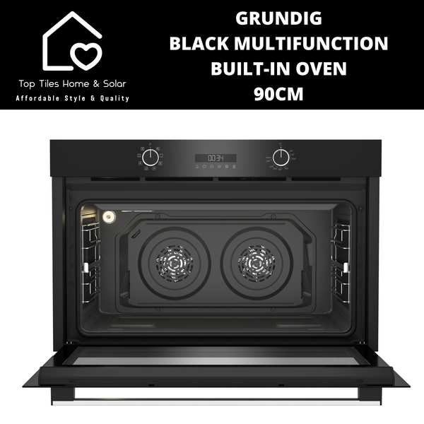 Grundig Black Multifunction Built-in Oven - 900mm 100L