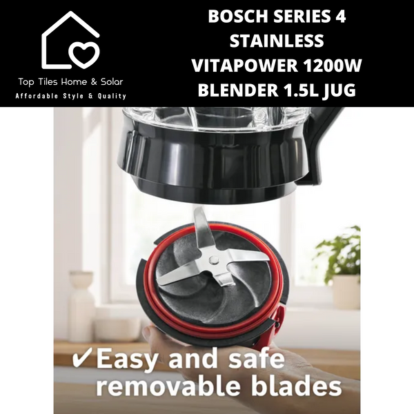 Bosch Series 4 - Stainless VitaPower 1200W Blender - 1.5L Jug